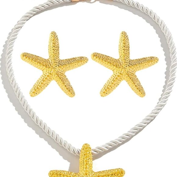 Starfish Jewelry Set | Boho Beach Summer Style | 14k Gold Plated - Picture 10 of 10
